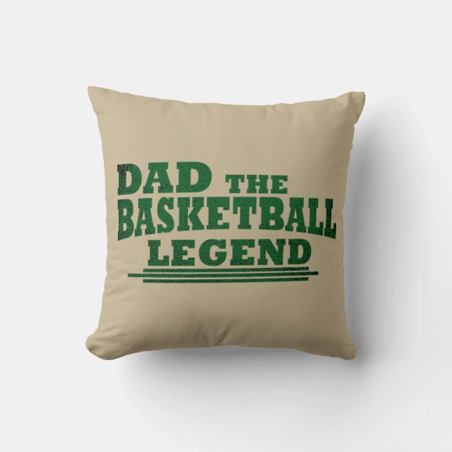 Coussin Cadeau drôle pour papa basketteur (Recto)
