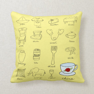 Coussin Cadeau du 20e anniversaire du Mariage moderne pour