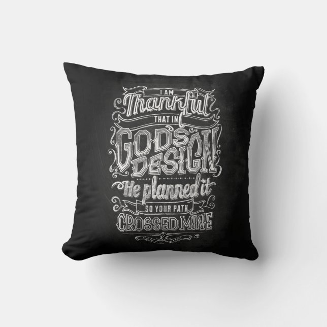 Coussin Cadeau en lettres de tableau de main de la (Recto)