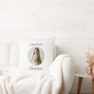 Coussin Cadeau grand-père personnalisé - Visage grand-enfa