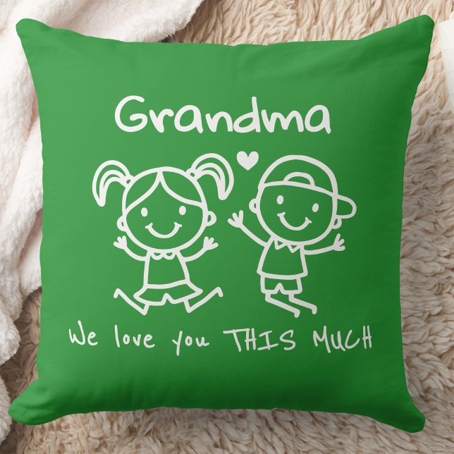 Coussin Cadeau graphique amusant de Noël pour grand-mère (Créateur téléchargé)