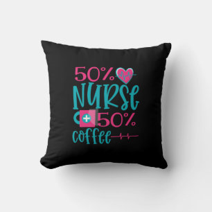 Coussin Cadeau infirmière   50 Infirmière 50 café