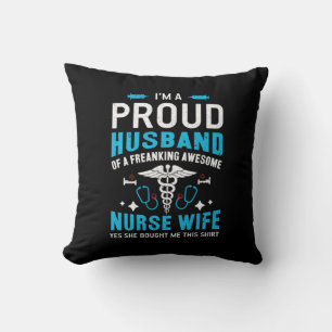 Coussin Cadeau infirmière Je Suis Un Mari Fier