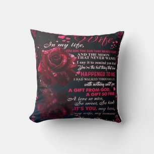 Coussin Cadeau Lettre À Ma Femme, Cadeau De Mariage Couple