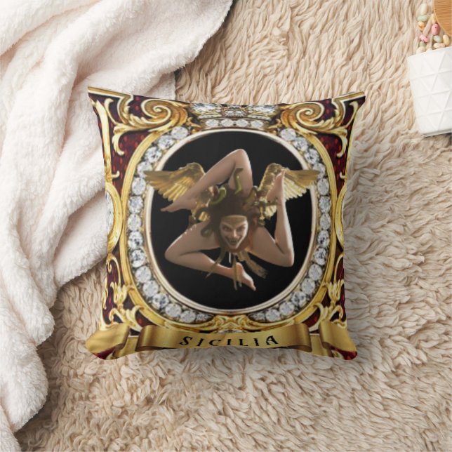 Coussin cadeau Medusa Trinacria sicilienne (Couverture)
