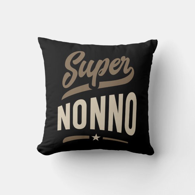 Coussin Cadeau Mens Super Nonno Grandpa (Recto)