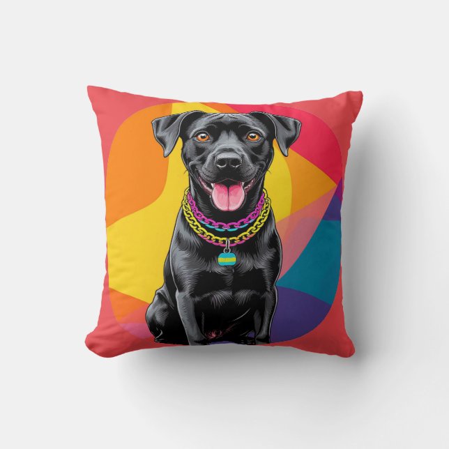 Coussin Cadeau mignon et amical pour amateur de chien de d (Recto)