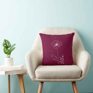 Coussin Cadeau personnalisé Août Fleur de naissance du pav