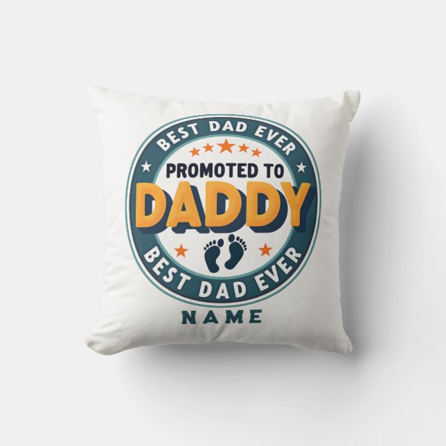 Coussin Cadeau personnalisé avec nom pour papa (Recto)