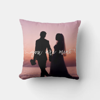 Coussin Cadeau personnalisé d'anniversaire de mariage pour