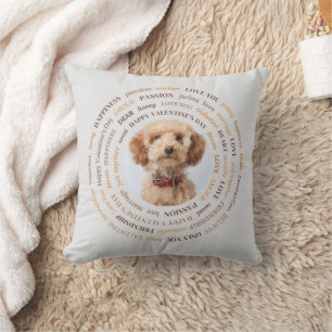 Coussin Cadeau personnalisé de chien ou d'Amoureux des cha