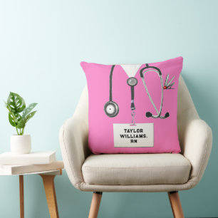 Coussin Cadeau personnalisé de diplôme d'infirmière