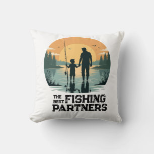 Coussin Cadeau personnalisé de pêche pour père et fils