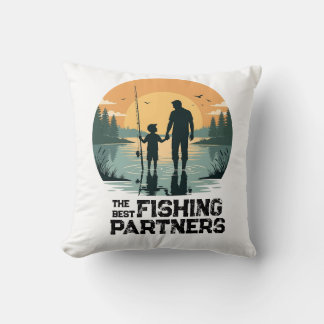 Coussin Cadeau personnalisé de pêche pour père et fils