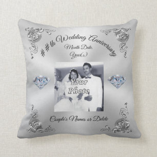Coussin Cadeau personnalisé du 60e au 75e Mariage annivers