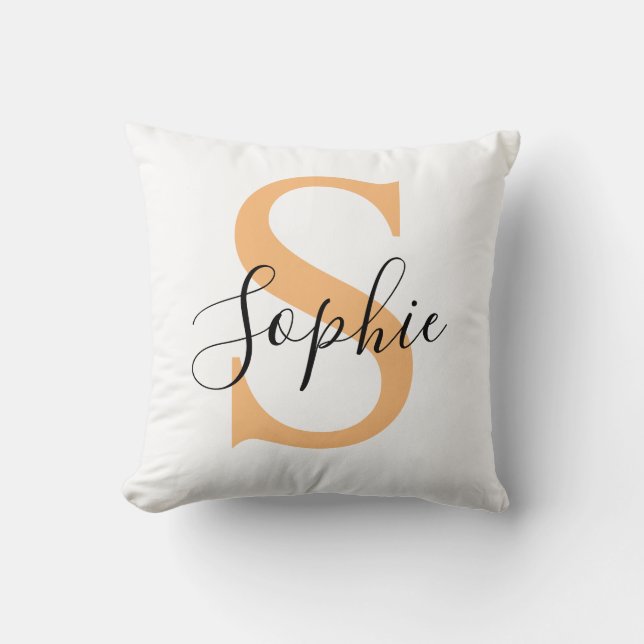 Coussin Cadeau Personnalisé Nom Écriture Élégante (Recto)
