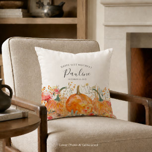 Coussin Cadeau personnalisé pour 21 ans Fleurs sauvages Ci