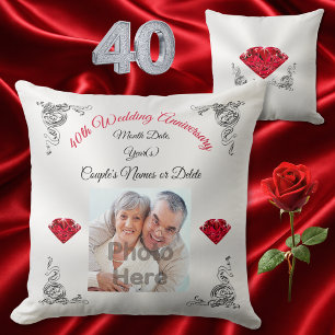 Coussin Cadeau personnalisé pour 40e anniversaire de maria