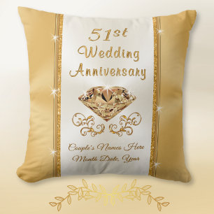 Coussin Cadeau personnalisé pour 51e anniversaire de maria
