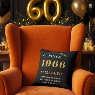 Coussin Cadeau personnalisé pour 60e anniversaire 1966 Noi