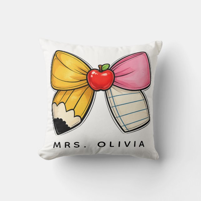 Coussin Cadeau personnalisé pour enseignant | Enseignant p (Recto)