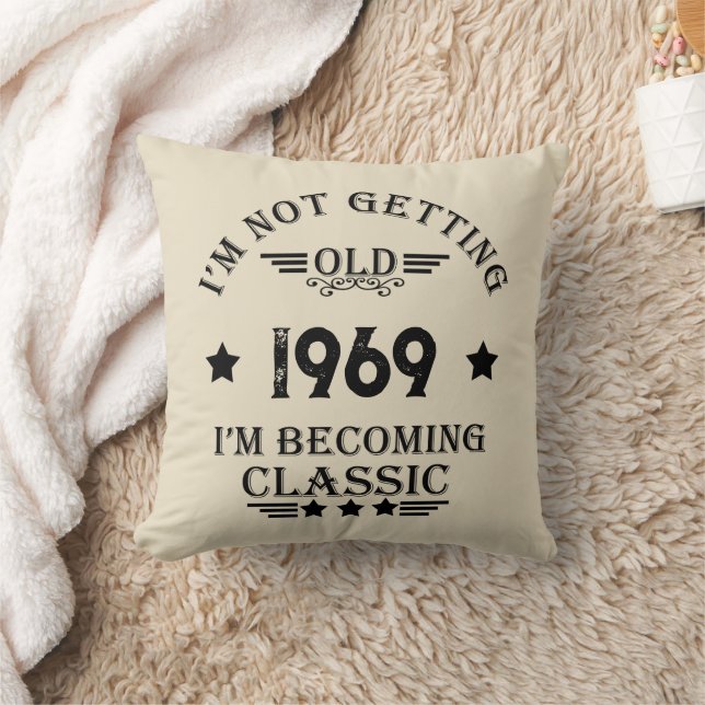 Coussin Cadeau personnalisé vintage 50e anniversaire (Couverture)