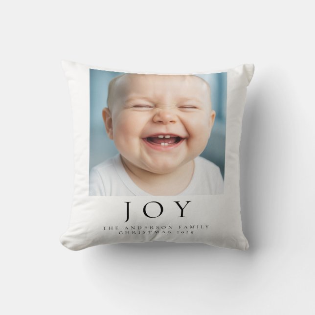 Coussin Cadeau photo de famille moderne Joy  (Recto)