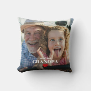 Coussin Cadeau photo de grand-père le meilleur au monde po