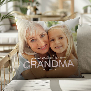 Coussin Cadeau Photo 'Éternellement Reconnaissant Envers T