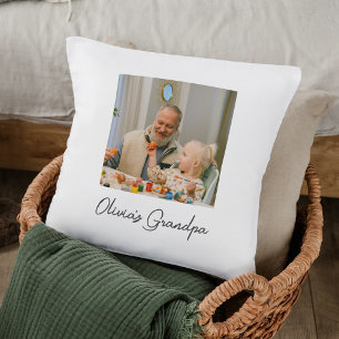 Coussin Cadeau photo grand-père personnalisé
