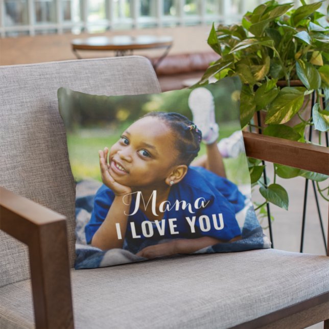 Coussin Cadeau photo Maman je t'aime (Créateur téléchargé)
