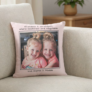 Coussin Cadeau Photo Pour Grands-parents L'heure du couche