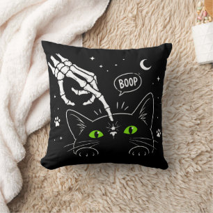 Coussin Cadeau pour amateur de chat noir Halloween, Câlin
