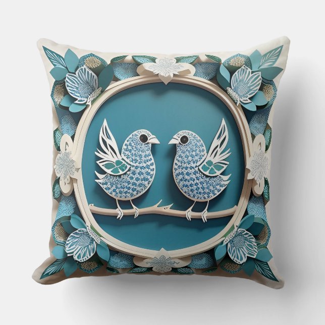 Coussin Cadeau pour amateur de la nature - Geai bleu (Recto)