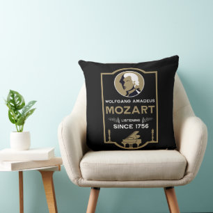 Coussin Cadeau pour amateur de musique de Mozart