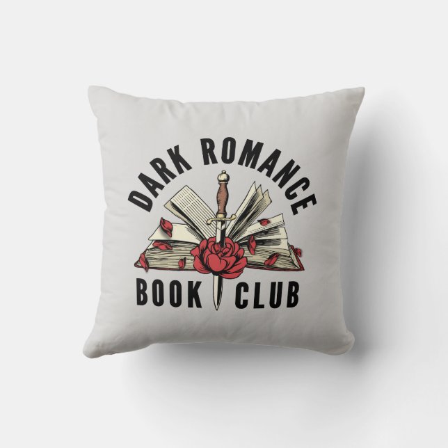Coussin Cadeau pour amateur de romans sombres  (Verso)