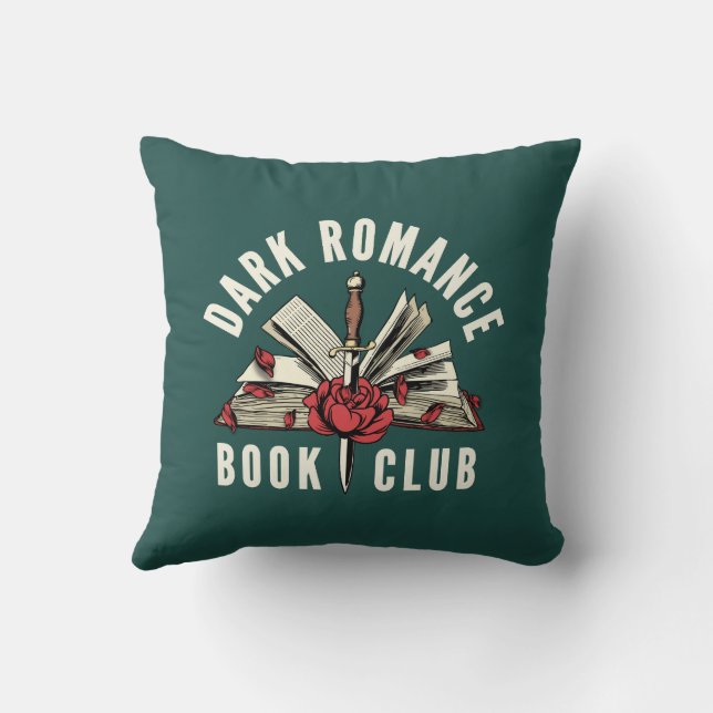 Coussin Cadeau pour amateur de romans sombres  (Verso)