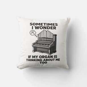 Coussin Cadeau pour amateur d'orgue à tuyaux - Citation am