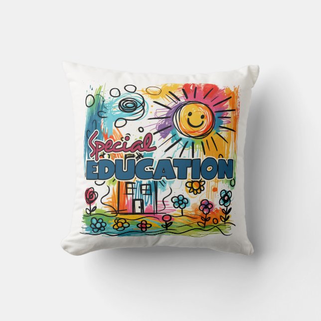 Coussin Cadeau pour enseignant | Éducation spécialisée (Recto)
