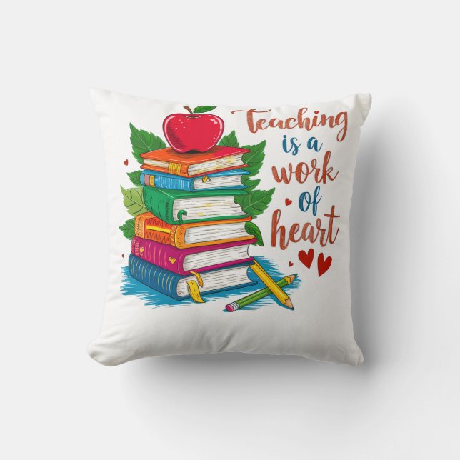 Coussin Cadeau pour Enseignant | Enseigner est une affaire (Recto)
