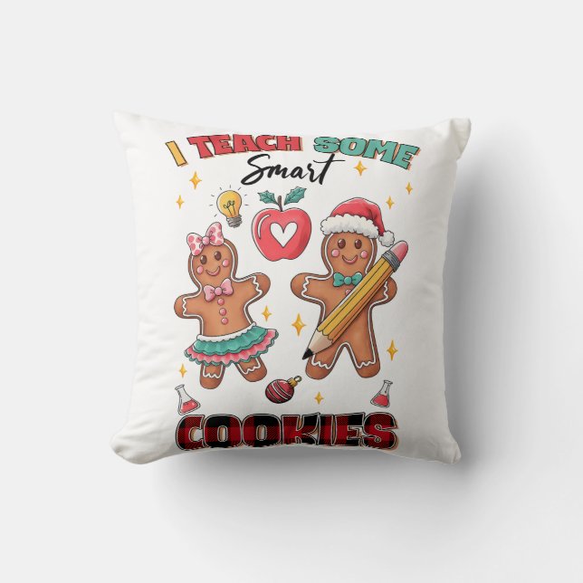 Coussin Cadeau pour Enseignant | J'Enseigne à Quelques Coo (Recto)