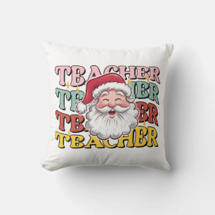 Coussin Cadeau pour Enseignant   Père Noël Enseignant
