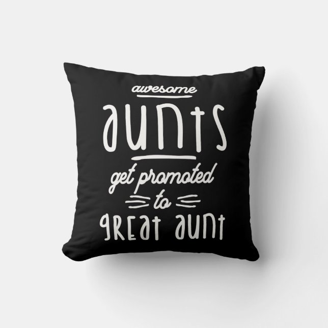 Coussin Cadeau pour la 1ère fois Grande Tante - Grandes Ta (Recto)