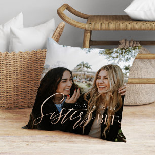 Coussin Cadeau pour soeurs BFFs photo complète