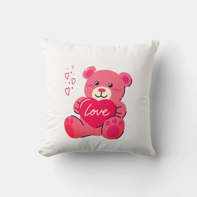 Coussin Cadeau romantique de la Saint-Valentin (Recto)