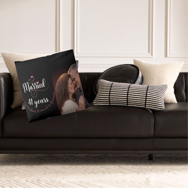Coussin Cadeau romantique pour 41 ans de mariage  (Créateur téléchargé)