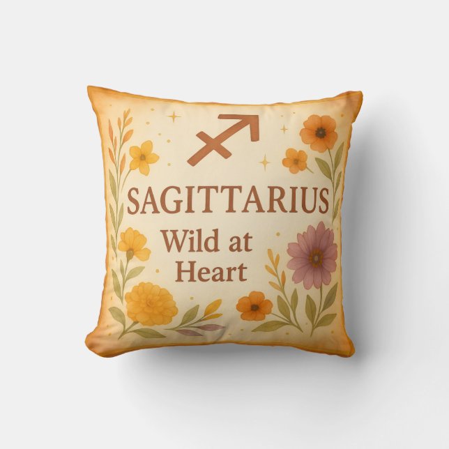 Coussin Cadeau Sagittaire – Astrologie Sauvage au  (Recto)