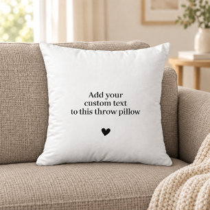Coussin Cadeau souvenir minimaliste avec texte personnalis