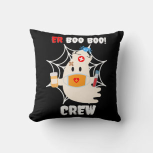 Coussin Cadeau Spider Boo Crew Nurse Halloween mignonne