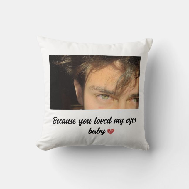 Coussin Cadeau t-shirt yeux (Recto)